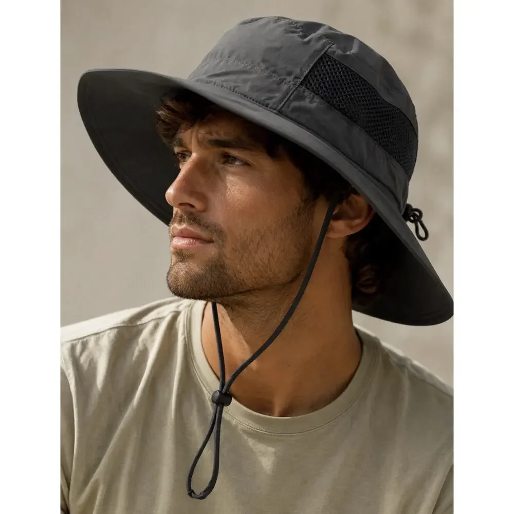 Columbia Bora Bora Booney Hat Gray Wide Brim Sun Hat Mesh Ventilation O/S Unisex